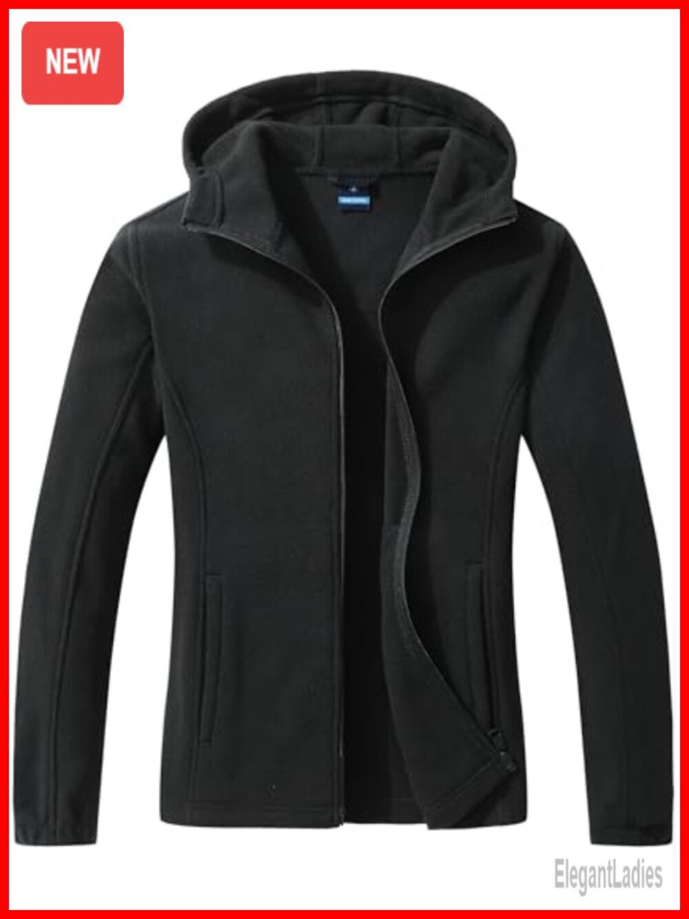 Women's Soft Polar Fleece Full Zip Hooded Jacket